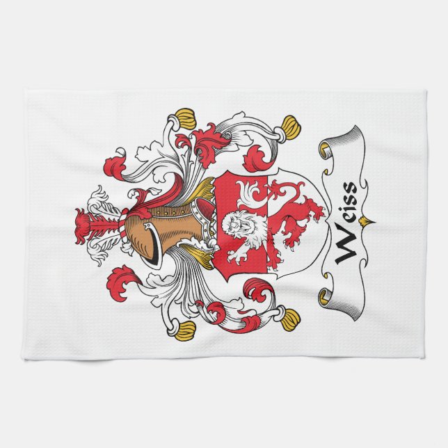Paño De Cocina Escudo de la familia de Weiss (Horizontal)