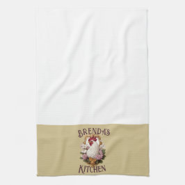 Paño De Cocina Escudo heráldico de Gallo y Uvas, liso,
