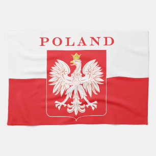 Paño De Cocina Escudo rojo del águila de Polonia