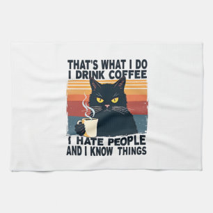 Paño De Cocina Eso es lo que hago Bebo café Odio a la gente Y 