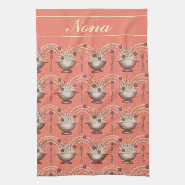 Paño De Cocina Espagueti delicioso y albóndigas para los gourmets (Vertical)