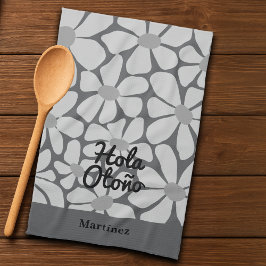Paño De Cocina Español Hello Otoño Fall Vibes Personalize