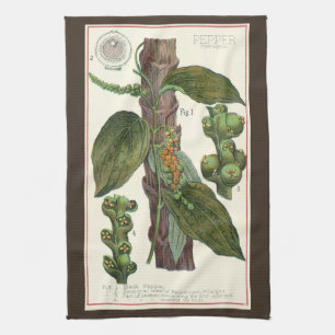 Paño De Cocina Especias de hierbas aromáticas, planta de pimienta