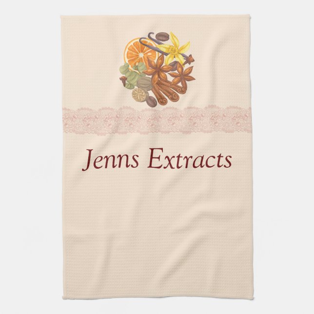 Paño De Cocina Especias y zonas de personalizable y extractos no (Vertical)