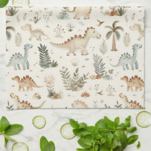 Paño De Cocina Espectacular patrón de dinosaurios de la jungla de