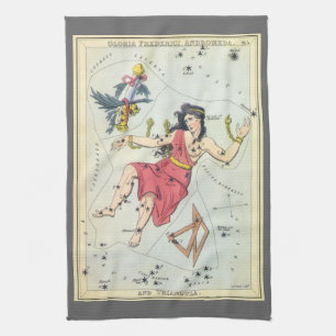 Paño De Cocina Espejo de Urania, Mapa Celeste de Astronomía Antig
