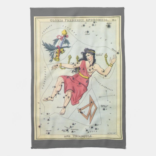 Paño De Cocina Espejo de Urania, Mapa Celeste de Astronomía Antig (Vertical)
