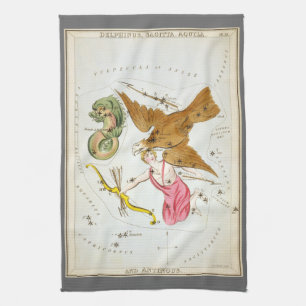 Paño De Cocina Espejo de Urania, Mapa Celeste de Astronomía Antig