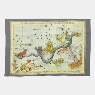 Paño De Cocina Espejo de Urania, mapa celestial de astronomía vin