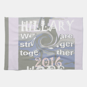 Paño De Cocina Espero que Hillary USA seamos más fuertes juntos