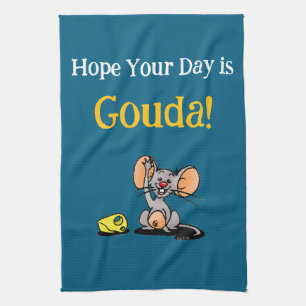 Paño De Cocina Espero Que Tu Día Sea Gouda, Juego de Palabras de