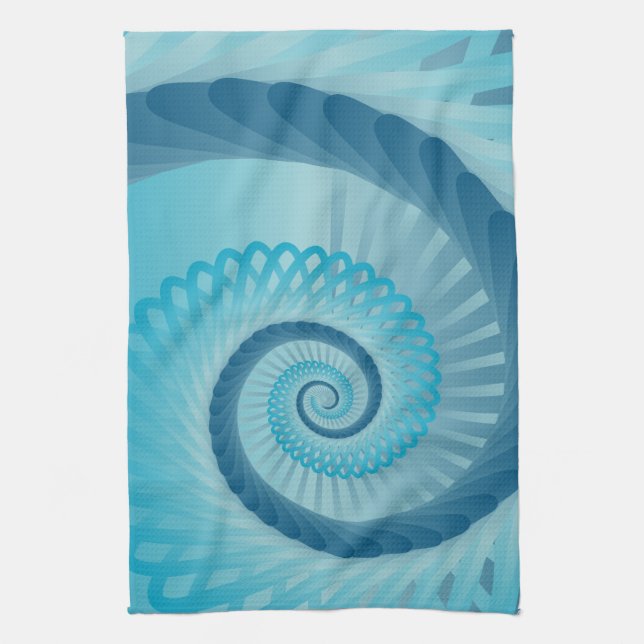 Paño De Cocina Espiral de la turquesa (Vertical)