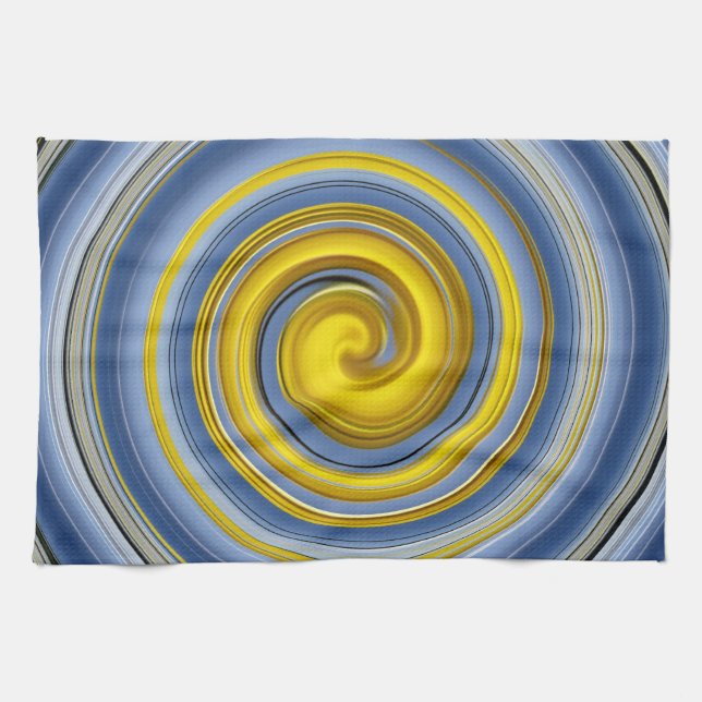 Paño de cocina espiral gelb-blaue azul amarillo (Horizontal)