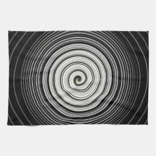 Paño De Cocina Espiral negra y blanca