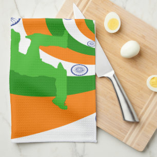 Paño De Cocina Espíritu de críquet de la India: diseño abstracto