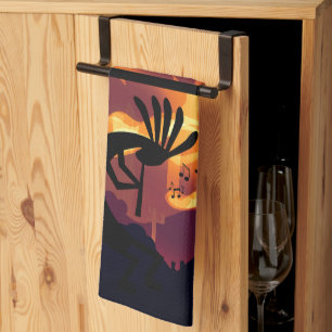 Paño De Cocina Espíritu del desierto de Kokopelli Sunset