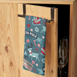 Paño De Cocina Espíritu del Polo Norte - Navidades Santa Festivid
