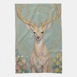 Paño De Cocina Espíritu suave: Un ciervo pastel