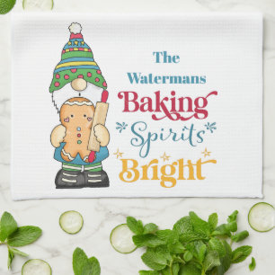 Paño De Cocina Espíritus de hormiga Navidades brillantes Monogram