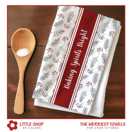 Paño De Cocina Espíritus de horneado personalizables Navidad bril