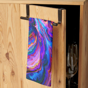 Paño De Cocina Esplandor moderno de pinturas de morado