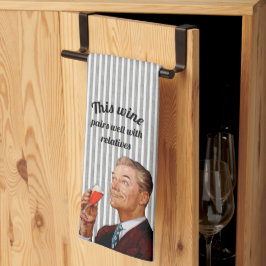 Paño De Cocina Esposo Retro Vino Divertido