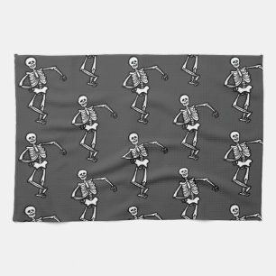 Paño De Cocina Esqueletos bailarines Halloween