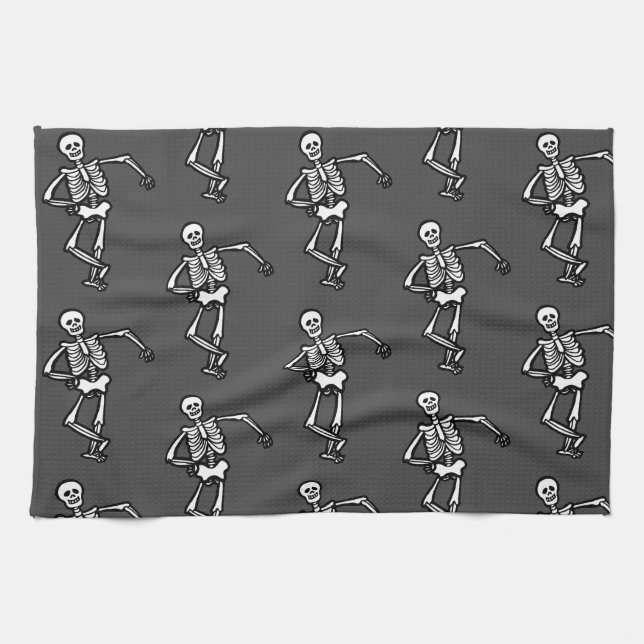 Paño De Cocina Esqueletos bailarines Halloween (Horizontal)