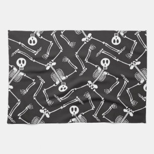 Paño De Cocina Esqueletos divertidos de Halloween