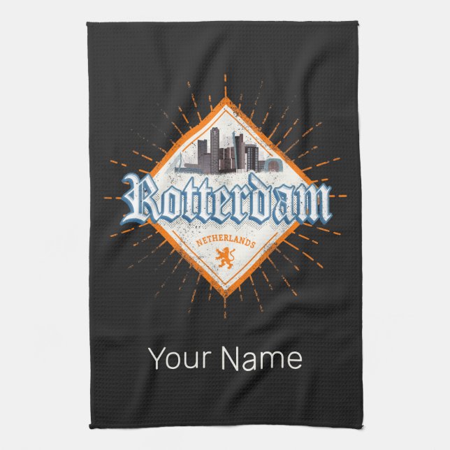 Paño De Cocina Esquina holandesa de la línea aérea de Rotterdam (Vertical)