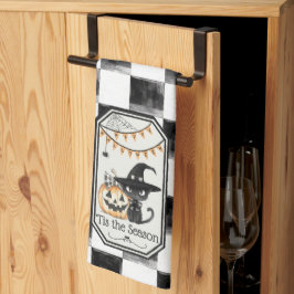 Paño De Cocina "Esta es la temporada feliz tablero de cheques de 