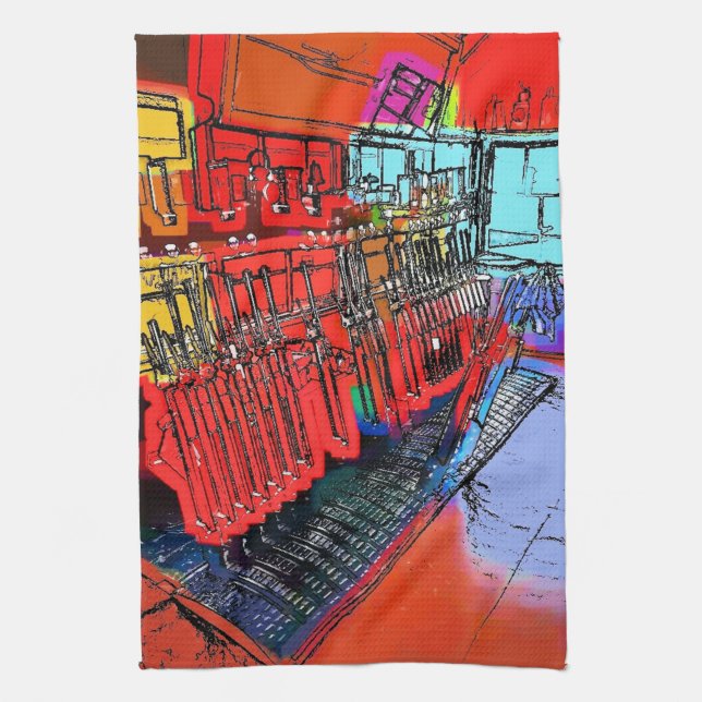 PAÑO DE COCINA ESTACIONES DE TREN (Vertical)