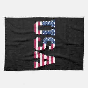 Paño De Cocina Estados Unidos Bandera Americana Patriótica Rojo E