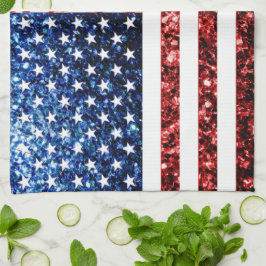 Paño De Cocina Estados Unidos bandera azul rojo brillante purpuri