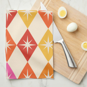 Paño De Cocina Estallidos de estrellas modernistas de mediados de