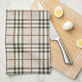 Paño De Cocina Estampado Clásico Acogedor de Cuadros Neutros