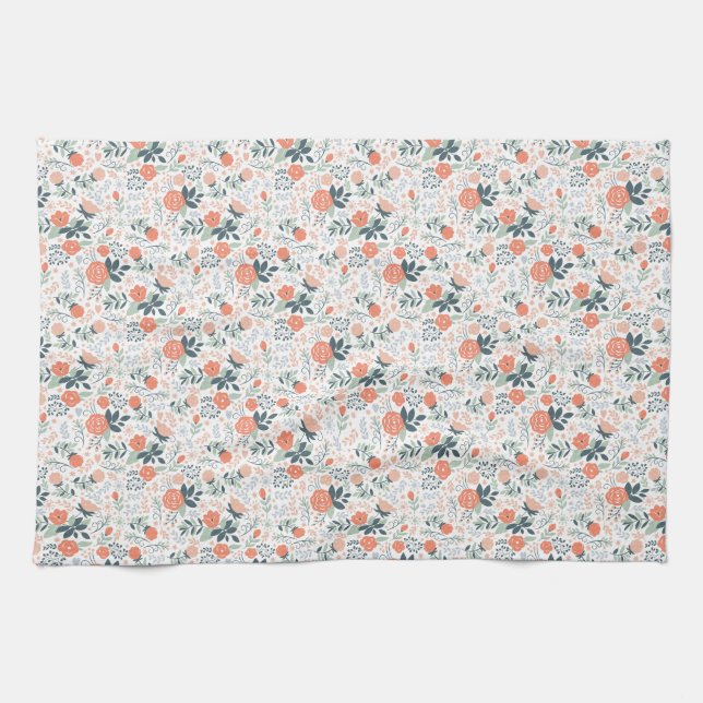 Paño De Cocina Estampado de flores hermoso femenino (Horizontal)