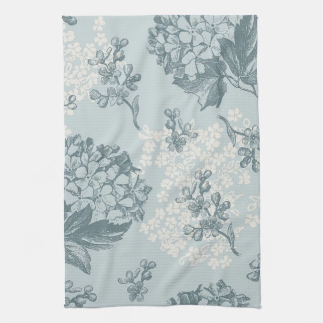 Paño De Cocina Estampado de flores retro con las flores del (Vertical)