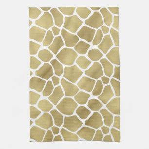 Paño De Cocina Estampado de girafa elegante del oro
