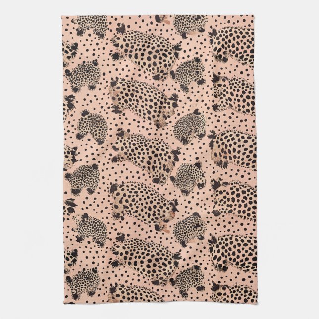 Paño De Cocina Estampado de leopardo rosa – Animal chic (Vertical)