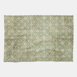 Paño De Cocina Estampado de plores verde del Grunge