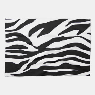 Paño De Cocina Estampado de zebra blanco y negro