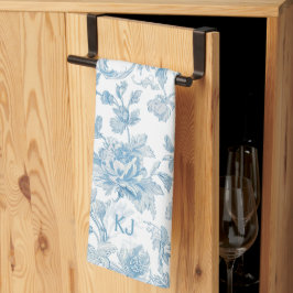 Paño De Cocina Estampado floral azul Toile-de-jouy Chinoiseries