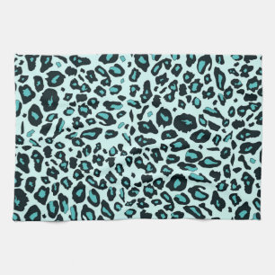 Paño De Cocina Estampado leopardo azul