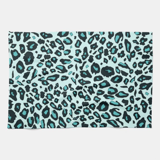 Paño De Cocina Estampado leopardo azul (Horizontal)