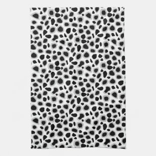 Paño De Cocina Estampado leopardo - blanco y negro