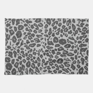 Paño De Cocina Estampado leopardo gris