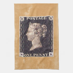 Paño De Cocina Estampilla Penny Black Postage