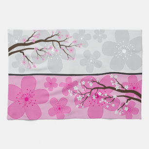 Paño De Cocina Estandartes de Flor de Cerezo