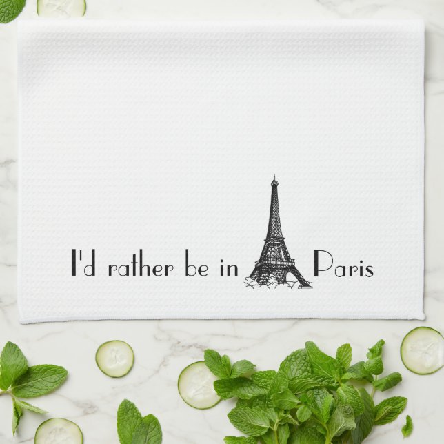Paño De Cocina Estaría bastante en París (Doblado)